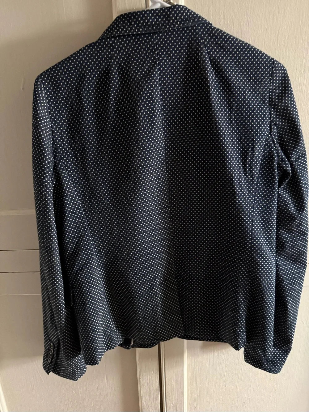 J. Crew Navy and White Polka Dot Women's Blazer